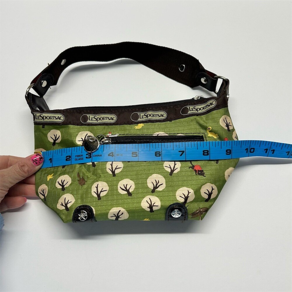 LeSportsac Mini Shoulder Bag Womens Green Forest Animal Print Mini - Picture 10 of 12